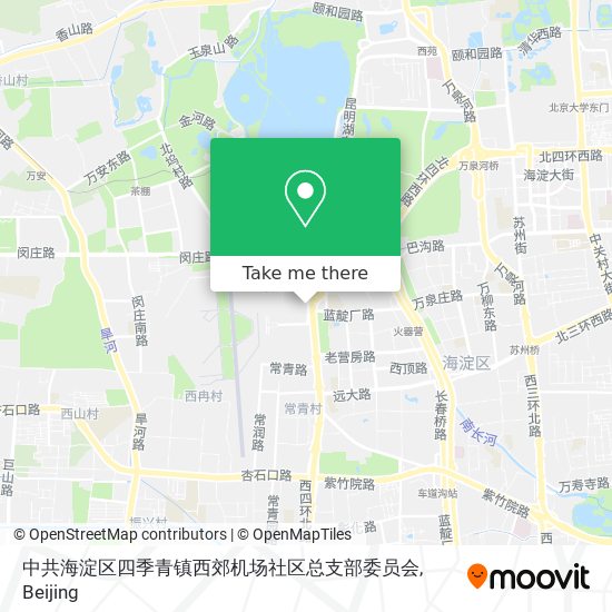 中共海淀区四季青镇西郊机场社区总支部委员会 map