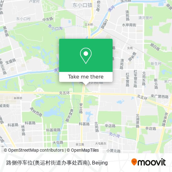 路侧停车位(奥运村街道办事处西南) map