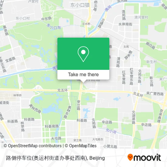 路侧停车位(奥运村街道办事处西南) map
