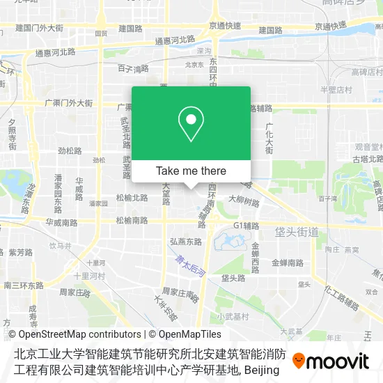 北京工业大学智能建筑节能研究所北安建筑智能消防工程有限公司建筑智能培训中心产学研基地 map