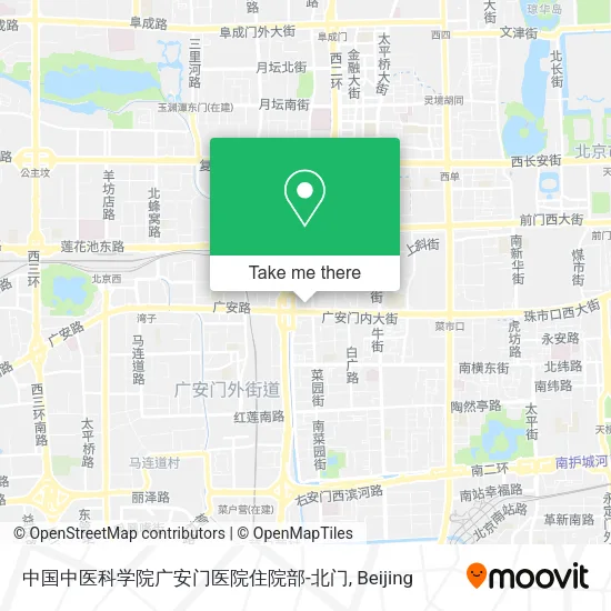 中国中医科学院广安门医院住院部-北门 map