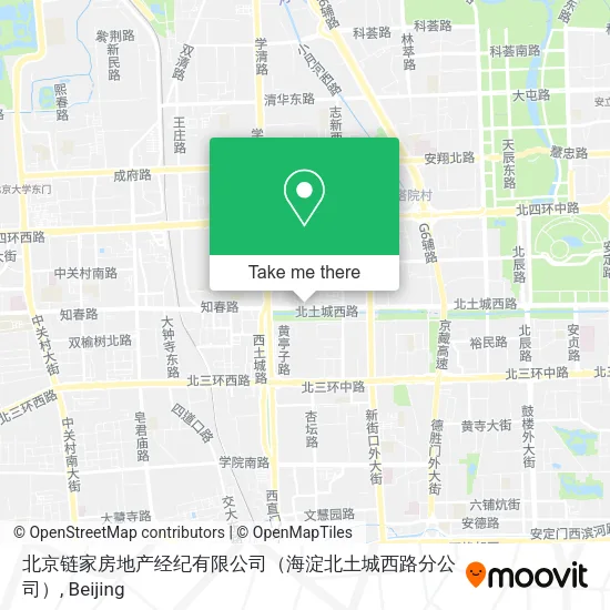 北京链家房地产经纪有限公司（海淀北土城西路分公司） map