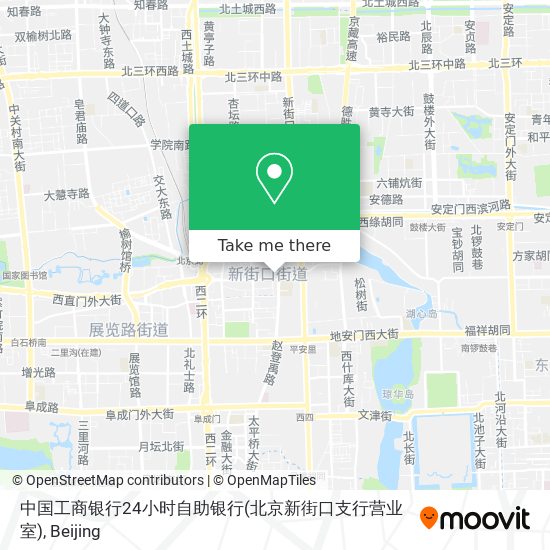 中国工商银行24小时自助银行(北京新街口支行营业室) map
