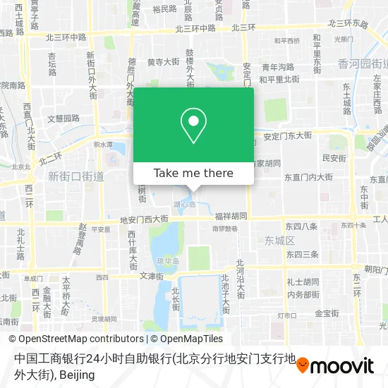 中国工商银行24小时自助银行(北京分行地安门支行地外大街) map
