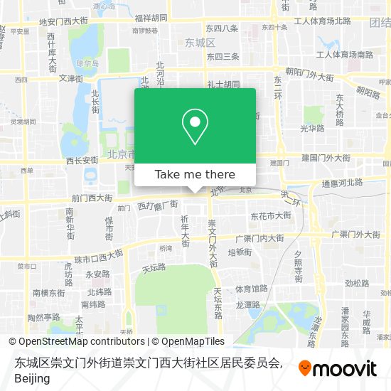 东城区崇文门外街道崇文门西大街社区居民委员会 map
