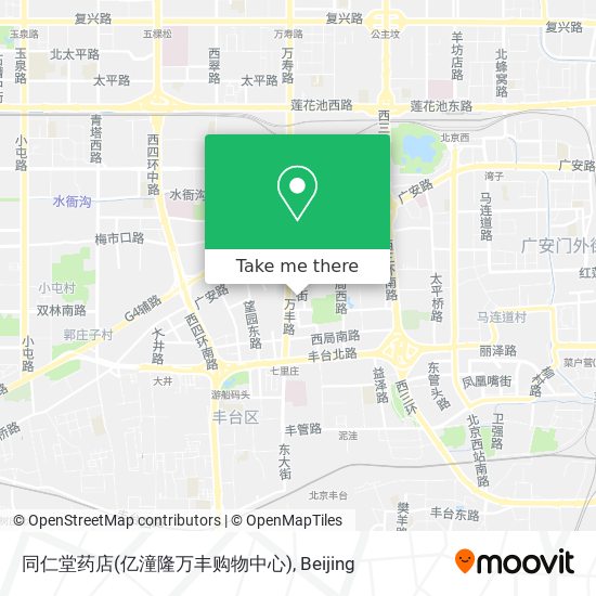 同仁堂药店(亿潼隆万丰购物中心) map