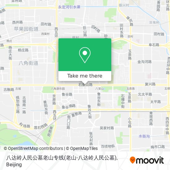 八达岭人民公墓老山专线(老山-八达岭人民公墓) map