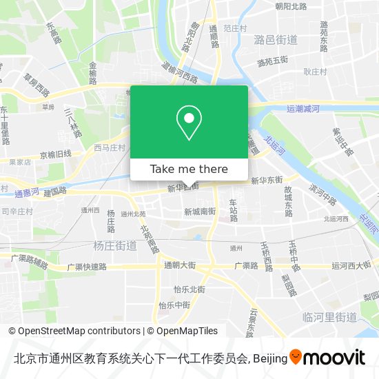 北京市通州区教育系统关心下一代工作委员会 map