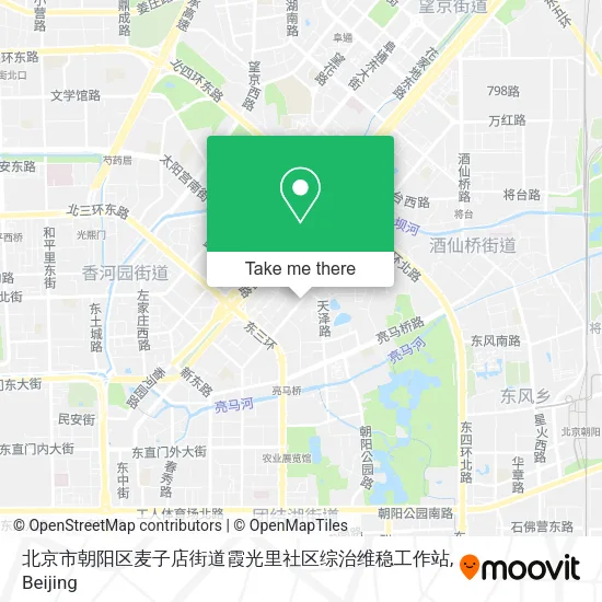 北京市朝阳区麦子店街道霞光里社区综治维稳工作站 map