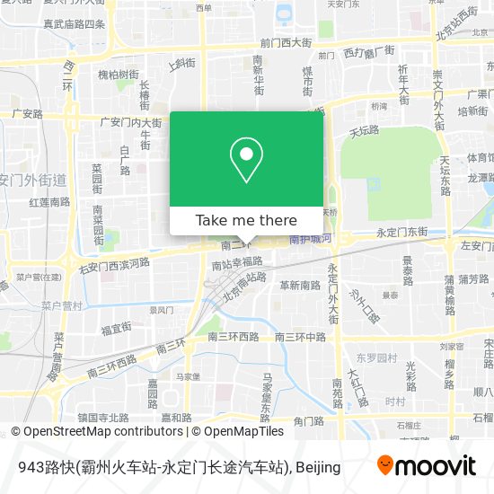 943路快(霸州火车站-永定门长途汽车站) map