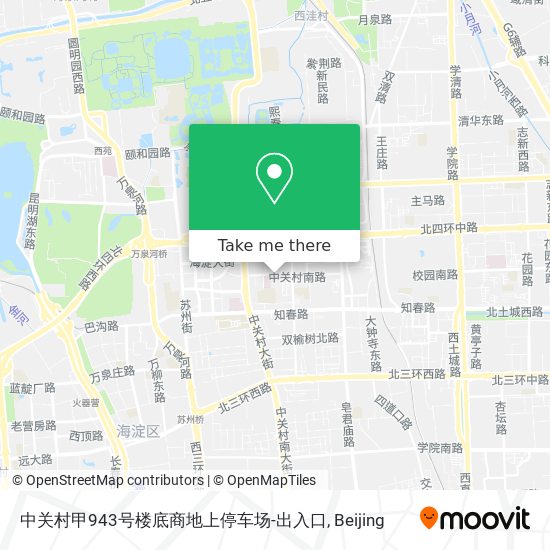 中关村甲943号楼底商地上停车场-出入口 map