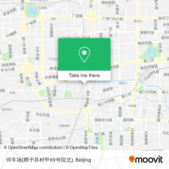 停车场(梆子井村甲69号院北) map