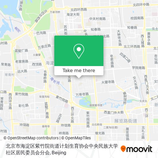 北京市海淀区紫竹院街道计划生育协会中央民族大学社区居民委员会分会 map