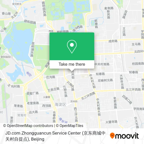 JD.com Zhongguancun Service Center (京东商城中关村自提点) map