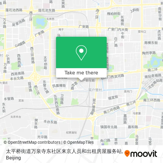 太平桥街道万泉寺东社区来京人员和出租房屋服务站 map