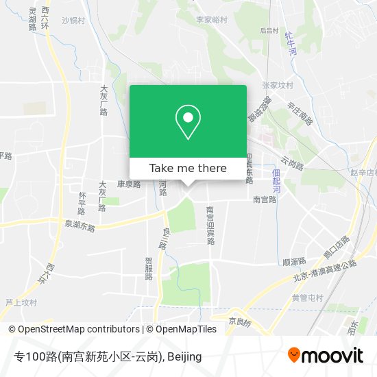 专100路(南宫新苑小区-云岗) map