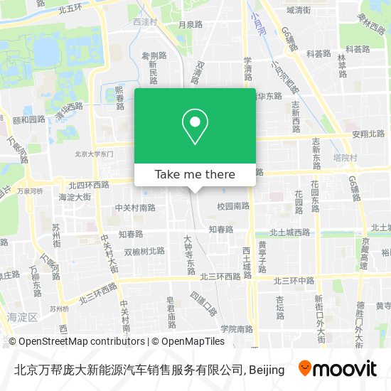 北京万帮庞大新能源汽车销售服务有限公司 map