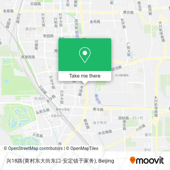 兴18路(黄村东大街东口-安定镇于家务) map