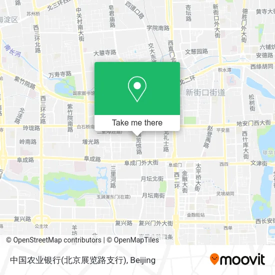 中国农业银行(北京展览路支行) map