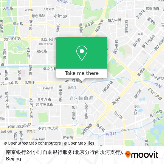 南京银行24小时自助银行服务(北京分行西坝河支行) map