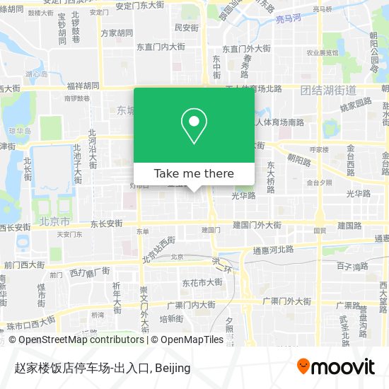 赵家楼饭店停车场-出入口 map