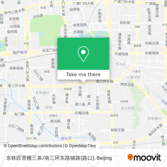 东铁匠营横三条/南三环东路辅路(路口) map