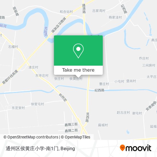 通州区侯黄庄小学-南1门 map