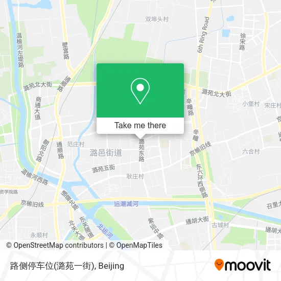路侧停车位(潞苑一街) map