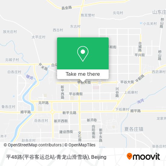 平48路(平谷客运总站-青龙山滑雪场) map