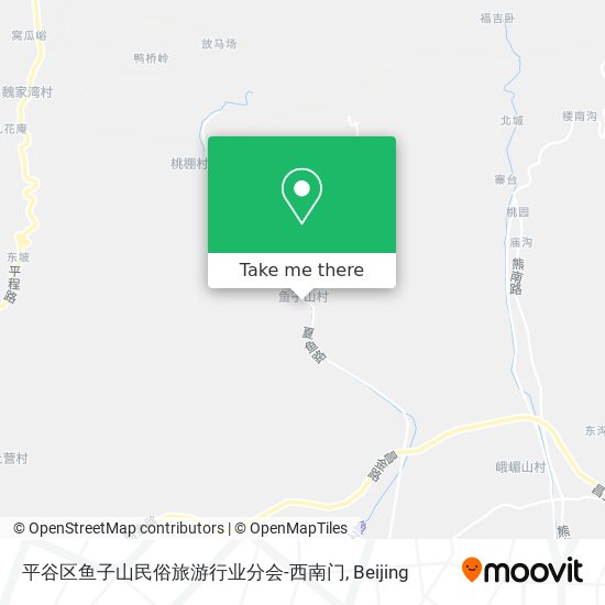 平谷区鱼子山民俗旅游行业分会-西南门 map