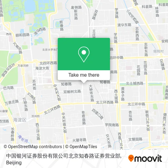 中国银河证券股份有限公司北京知春路证券营业部 map