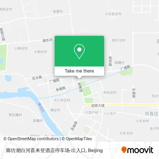 廊坊潮白河喜来登酒店停车场-出入口 map