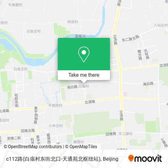 c112路(白庙村东街北口-天通苑北枢纽站) map