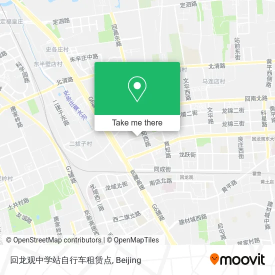 回龙观中学站自行车租赁点 map