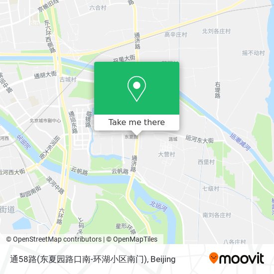 通58路(东夏园路口南-环湖小区南门) map