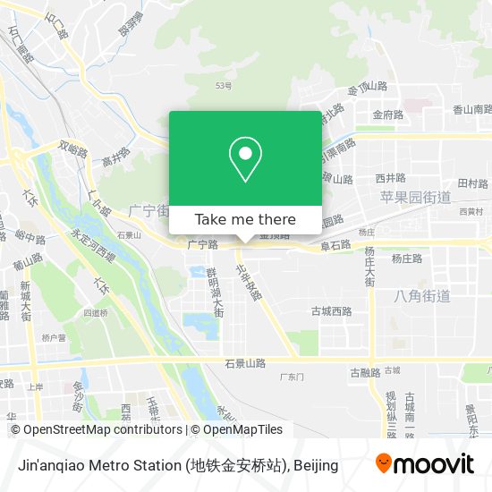 Jin'anqiao Metro Station (地铁金安桥站) map