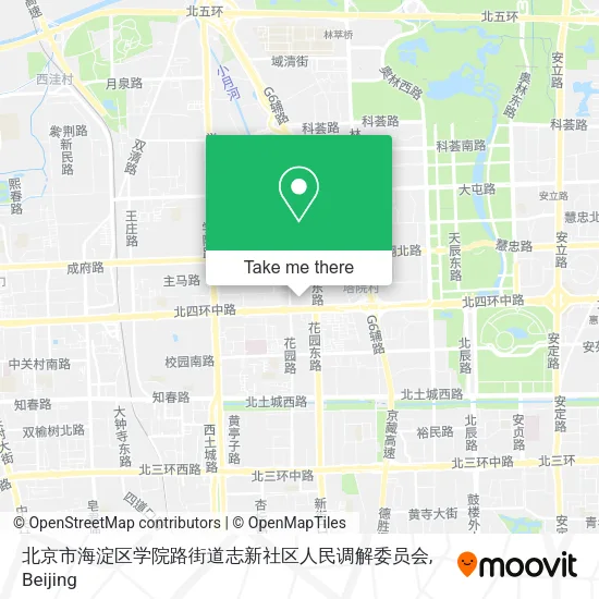 北京市海淀区学院路街道志新社区人民调解委员会 map