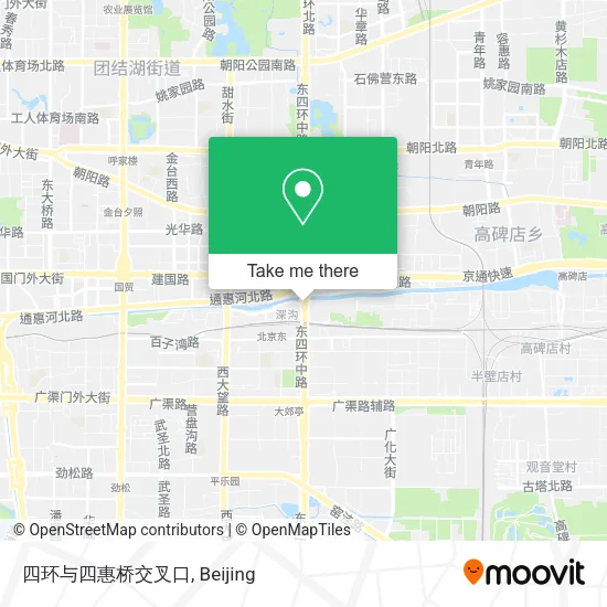 四环与四惠桥交叉口 map