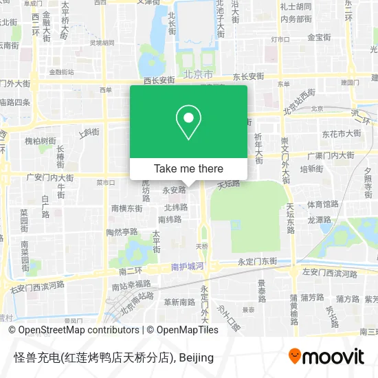 怪兽充电(红莲烤鸭店天桥分店) map