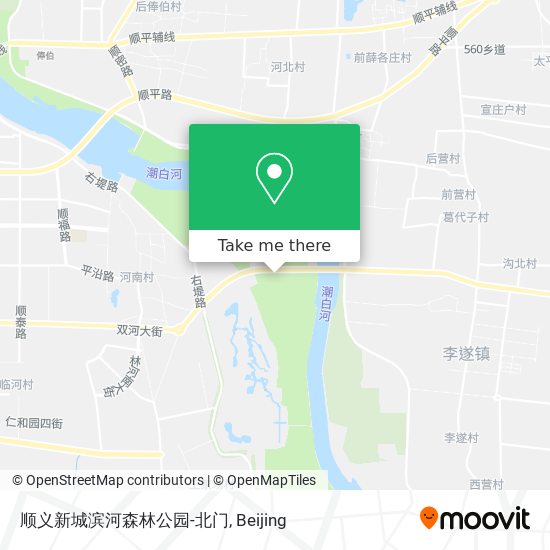 顺义新城滨河森林公园-北门 map