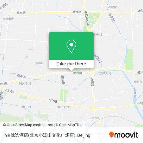 99优选酒店(北京小汤山文化广场店) map