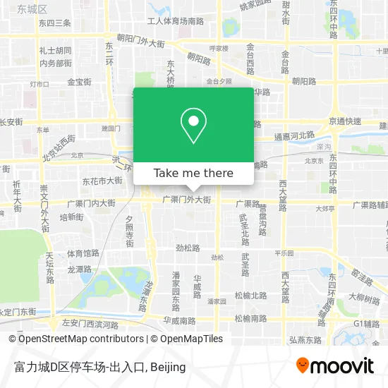 富力城D区停车场-出入口 map