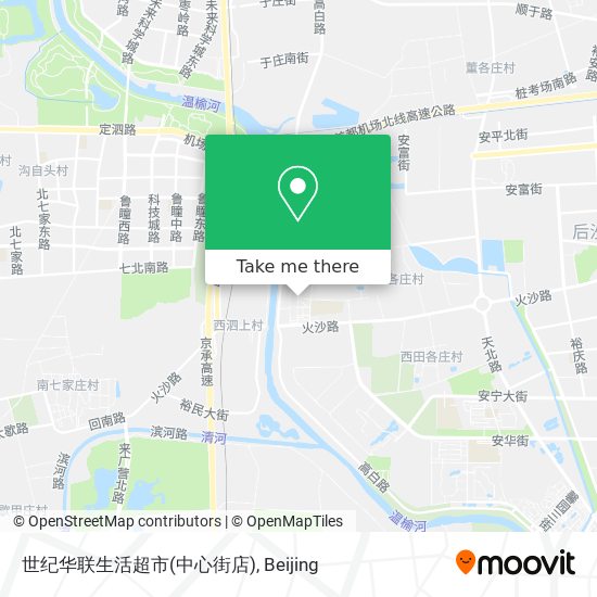 世纪华联生活超市(中心街店) map