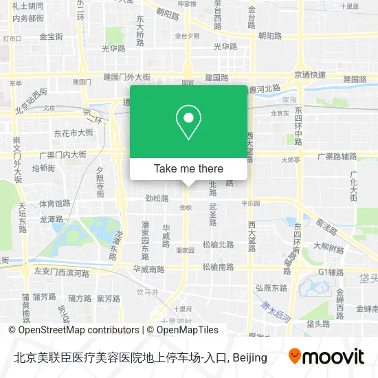北京美联臣医疗美容医院地上停车场-入口 map