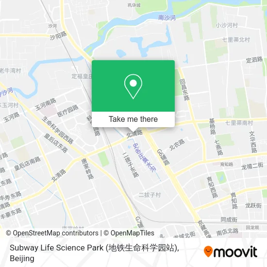 Subway Life Science Park (地铁生命科学园站) map