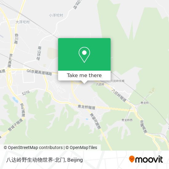 八达岭野生动物世界-北门 map