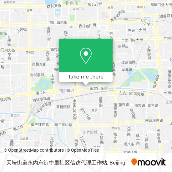 天坛街道永内东街中里社区信访代理工作站 map