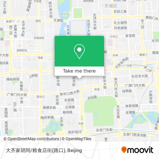 大齐家胡同/粮食店街(路口) map