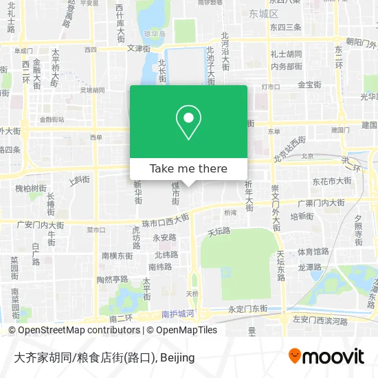 大齐家胡同/粮食店街(路口) map