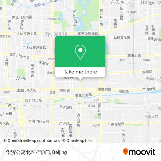华贸公寓北区-西3门 map